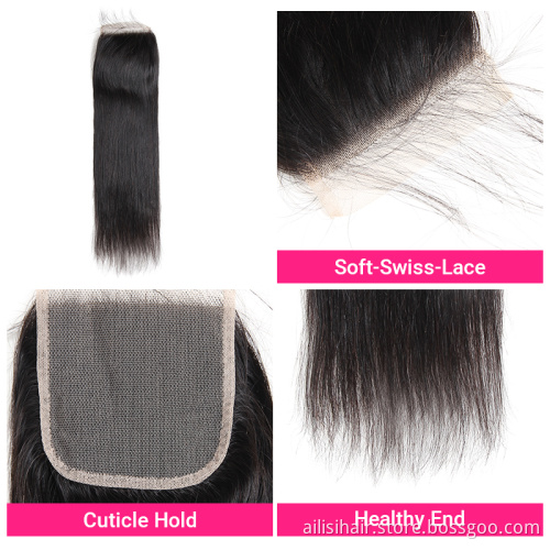 Best Hair Bundle Vendors Thick Brazilian Hair Bundles With Closure Bone Straight Human Hair Bundles With Closure